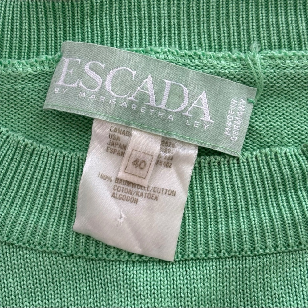 Escada Vintage 80's Colorblock Floral Oversized Pullover Sweater Sz 40 Medium - Picture 5 of 8
